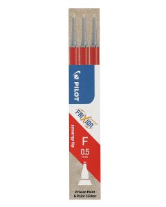 Refill for Frixion Point & Frixion Point Clicker, 0.5mm, red, 3pk