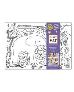 Funny Mat tabletop coloring mat, cute animals