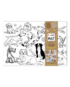 Funny Mat tabletop coloring mat, dogs