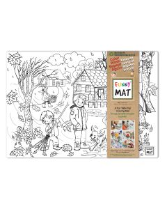 Funny Mat tabletop coloring mat, recycled PP, fall