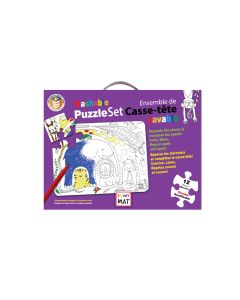 Funny Mat washable coloring puzzle set, cute animals