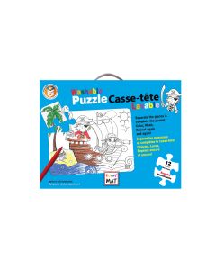 Funny Mat, washable coloring puzzle, pirates