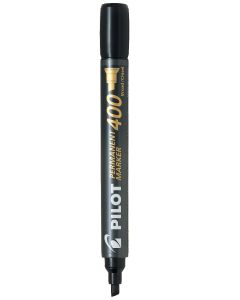 Permanent marker, chisel tip, black