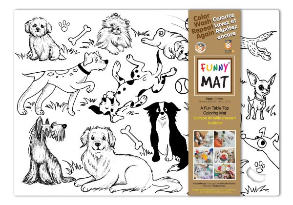 Table Top Colouring Mat, Dogs Table Top Colouring Mat, Dogs