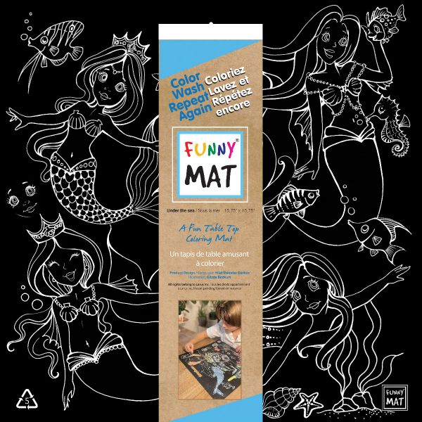 Table Top Colouring Mat, Mermaid Table Top Colouring Mat, Mermaid