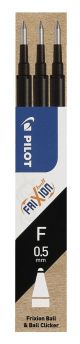 Recharge pour Frixion Ball et Frixion Ball Clicker, 0,5mm, noir, paquet de 3