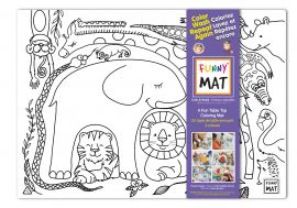 Funny Mat tabletop coloring mat, cute animals