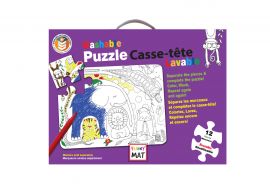 Funny Mat washable coloring puzzle, cute animals