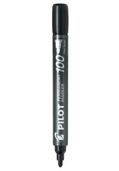 Permanent marker, bullet tip, black
