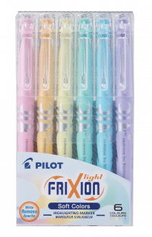 Frixion Light surligneurs effaçables, pastel, ensemble de 6