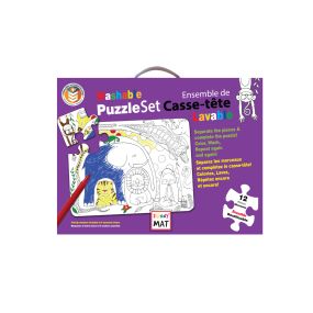 Funny Mat washable coloring puzzle set, cute animals