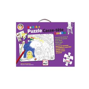 Funny Mat washable coloring puzzle, cute animals