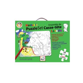 Funny Mat, washable coloring puzzle set, age of dinosaurs