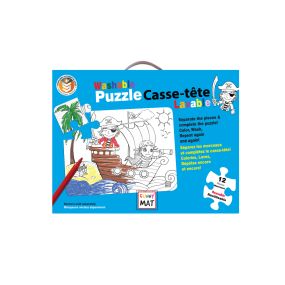 Funny Mat, washable coloring puzzle, pirates
